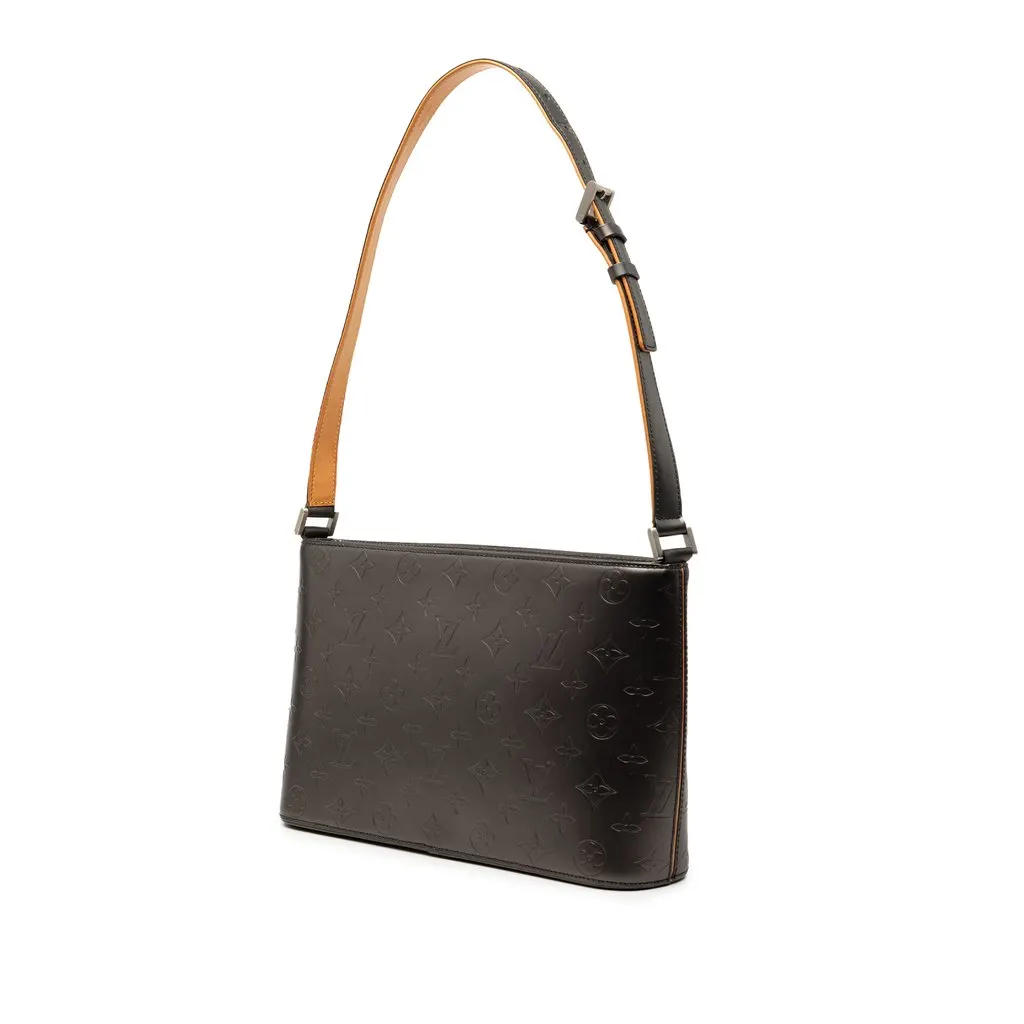 Louis Vuitton Monogram Mat Alston Black Leather Very good - Back View