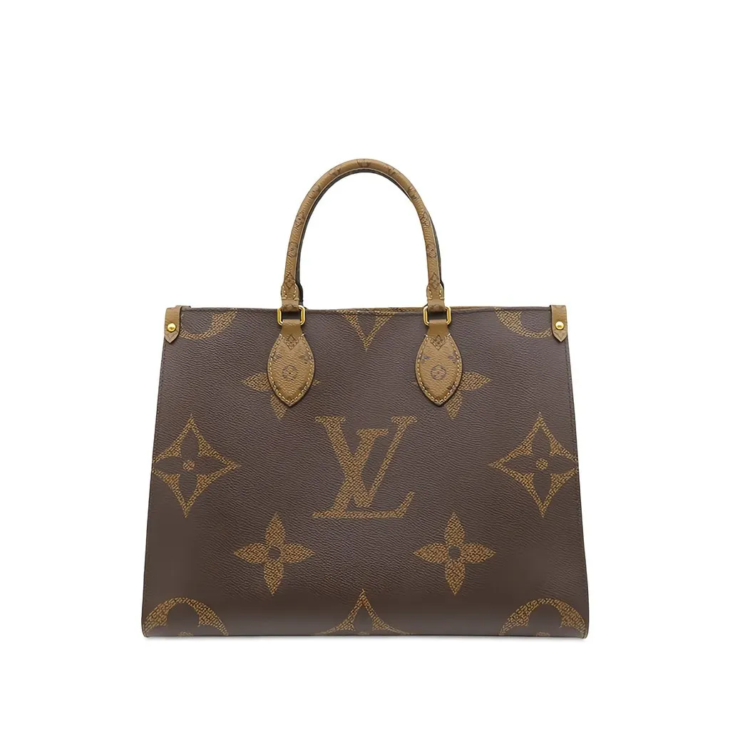 Louis Vuitton Monogram Reverse Giant OnTheGo MM Brown Canvas Good - Front View