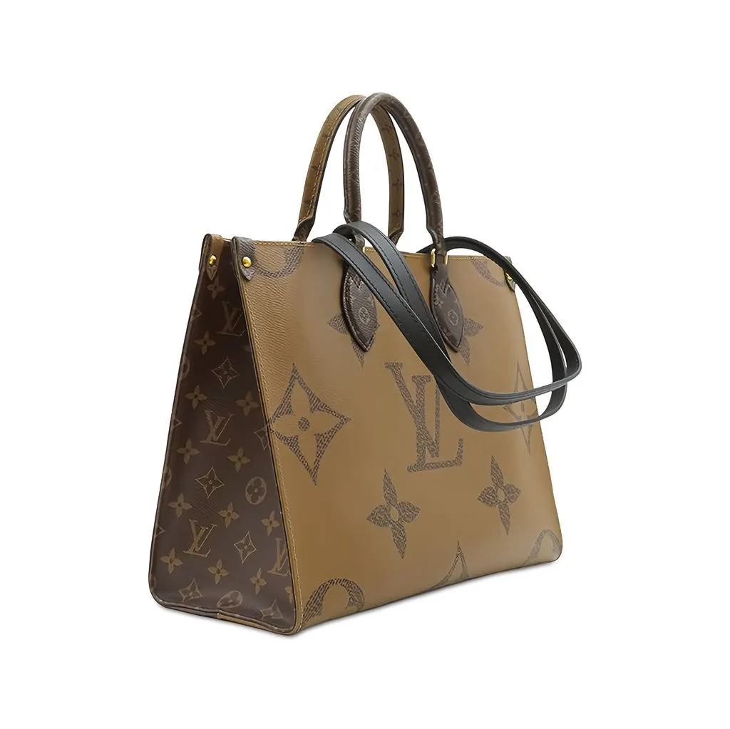 Louis Vuitton Monogram Reverse Giant OnTheGo MM Brown Canvas Good - Back View