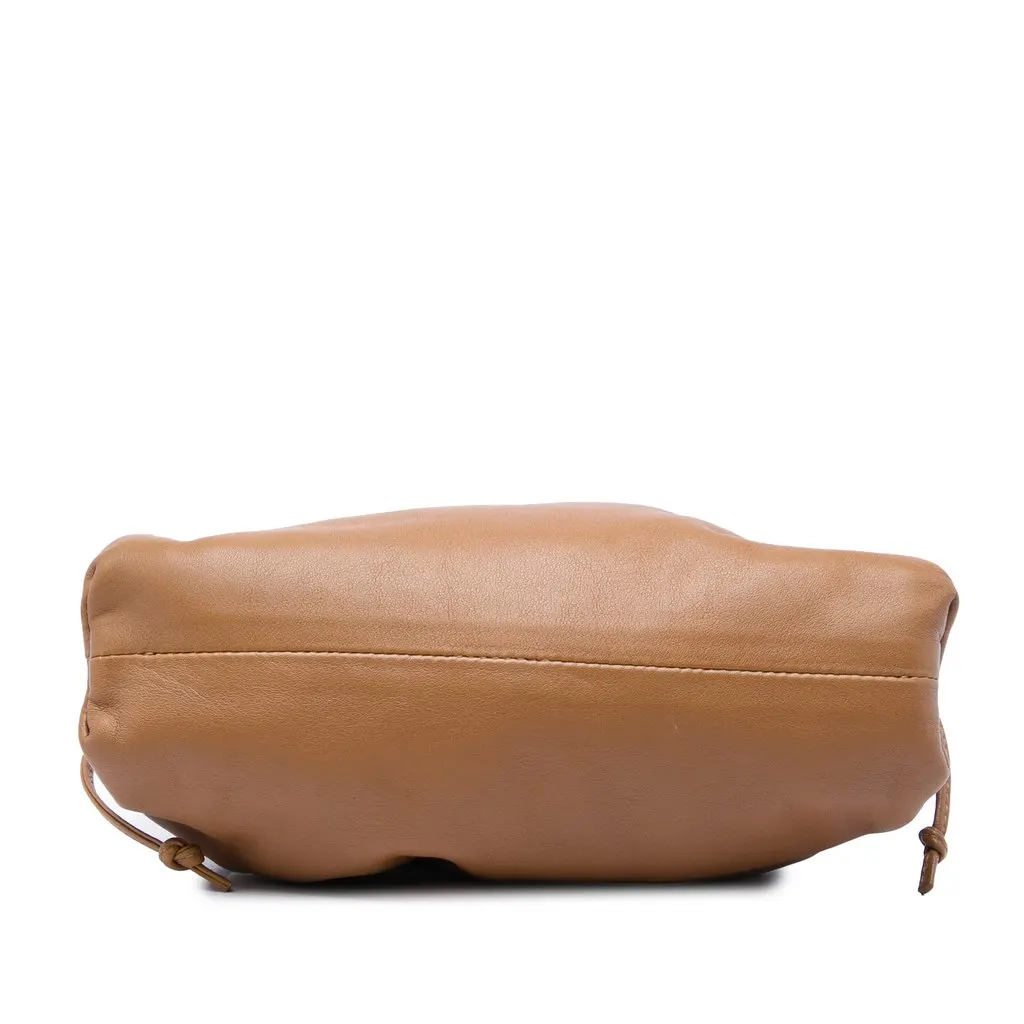 Bottega Veneta Lambskin The Mini Pouch Crossbody Brown Leather Very good - Inside View