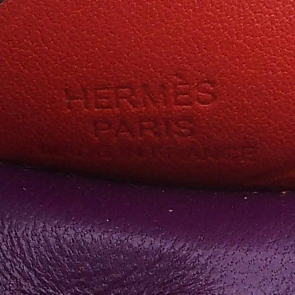 Hermès Milo Lambskin and Swift Grigri Rodeo Pegase Bag Charm PM Purple Leather Very good - Model View