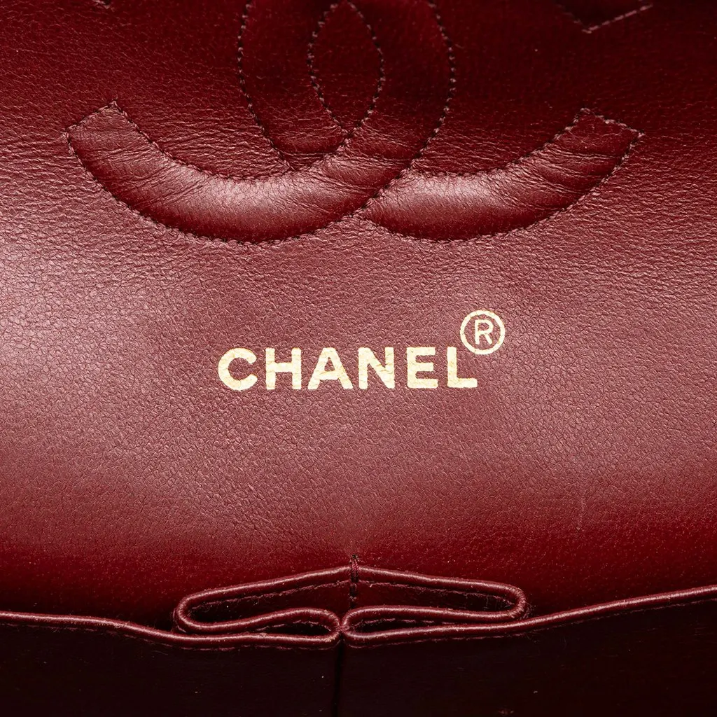 Chanel Medium Classic Lambskin Double Flap Black Leather Good - Box View