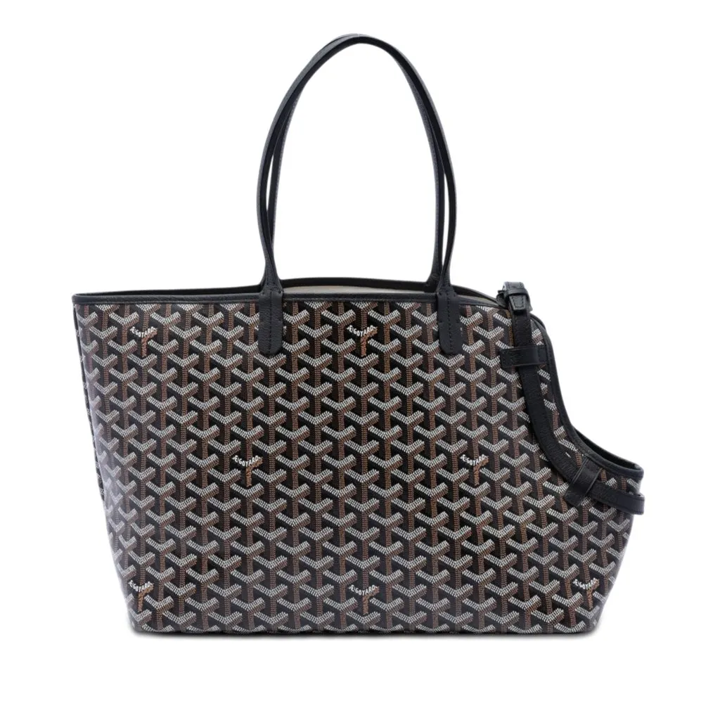 Goyard Goyardine Chien Gris Pet Carrier Black Very good - Front View