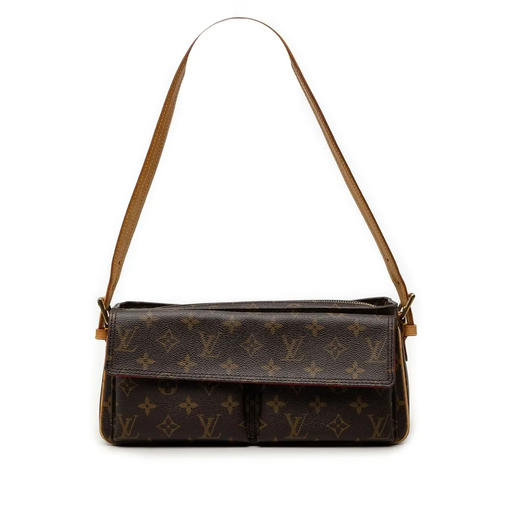 Louis Vuitton Monogram Viva Cite MM Brown Canvas Good - Front View