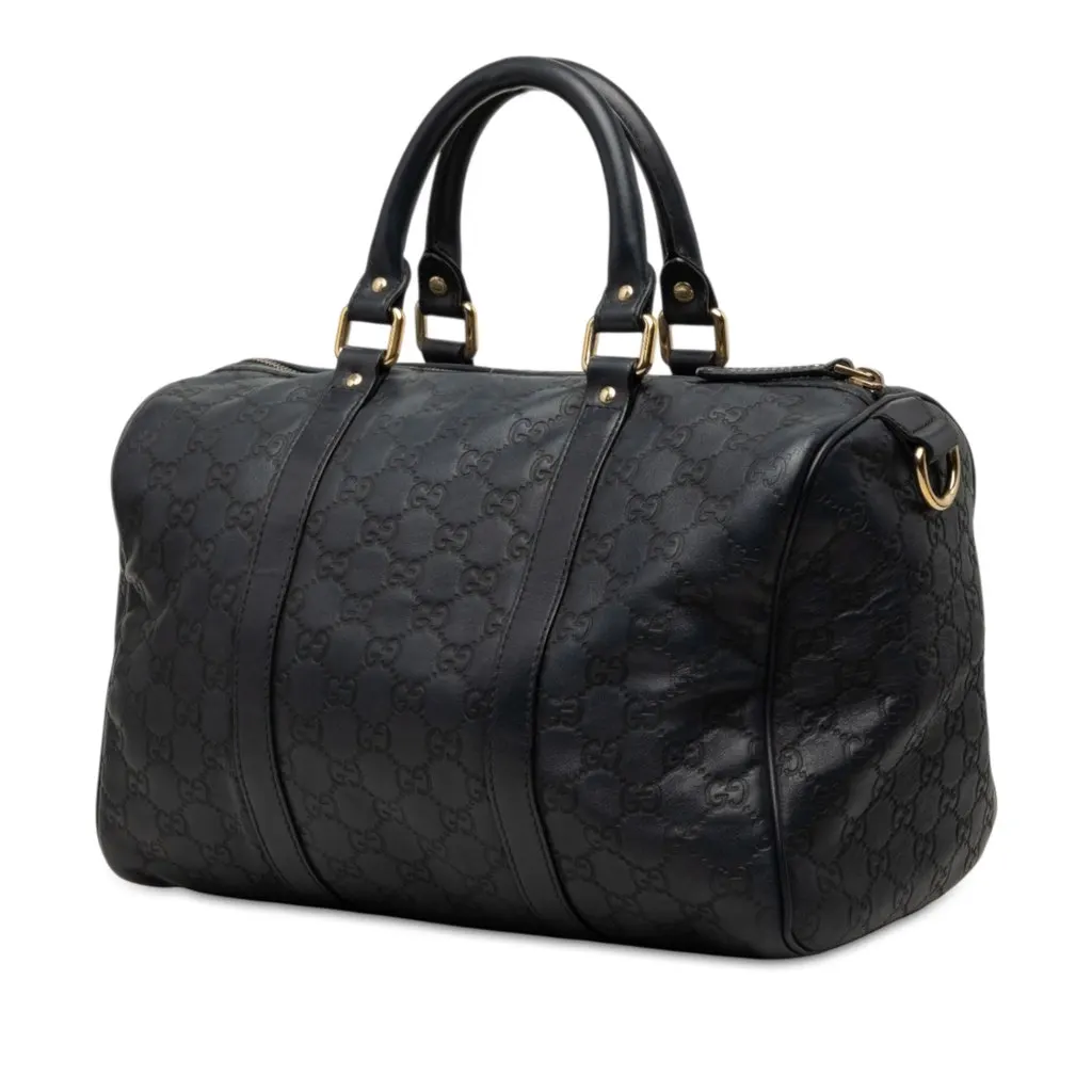 Gucci Medium Guccissima Joy Boston Bag Blue Leather Very good - Back View