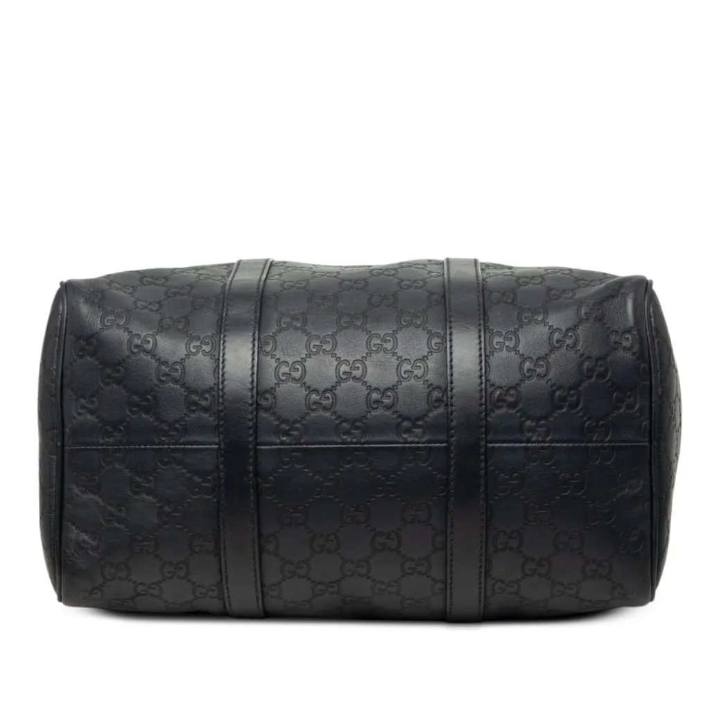 Gucci Medium Guccissima Joy Boston Bag Blue Leather Very good - Inside View