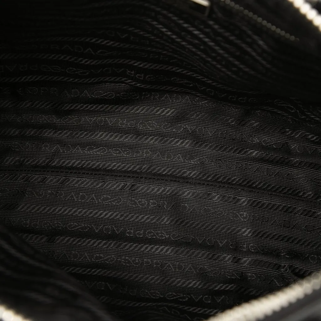 Prada Tessuto Top Handle Bag Black Very good - Model View