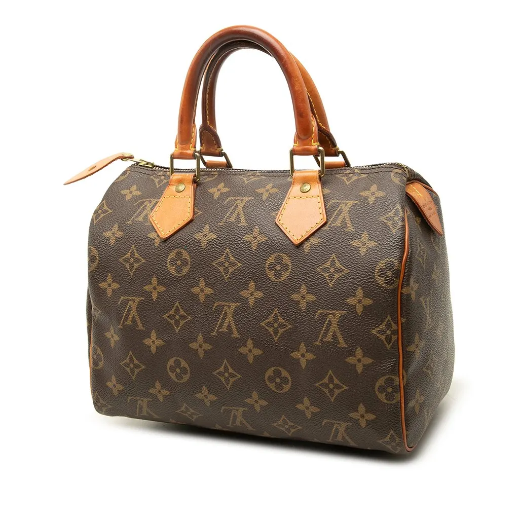 Louis Vuitton Monogram Speedy 25 Brown Canvas Good - Back View