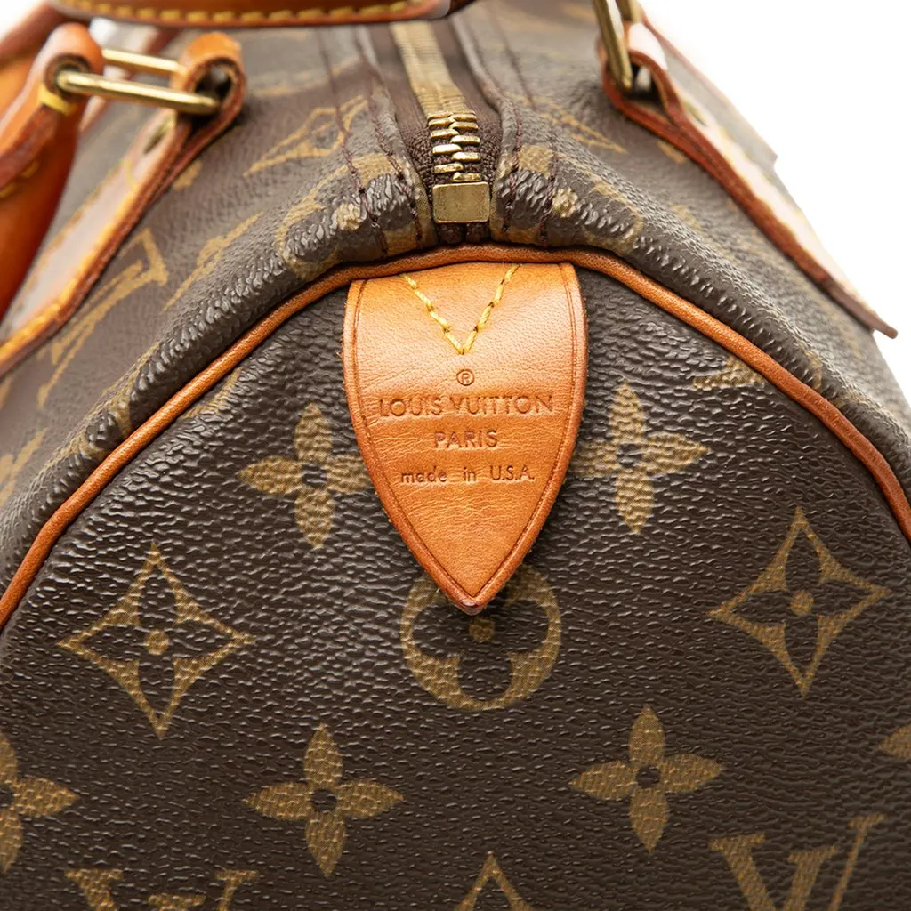 Louis Vuitton Monogram Speedy 25 Brown Canvas Good - Box View