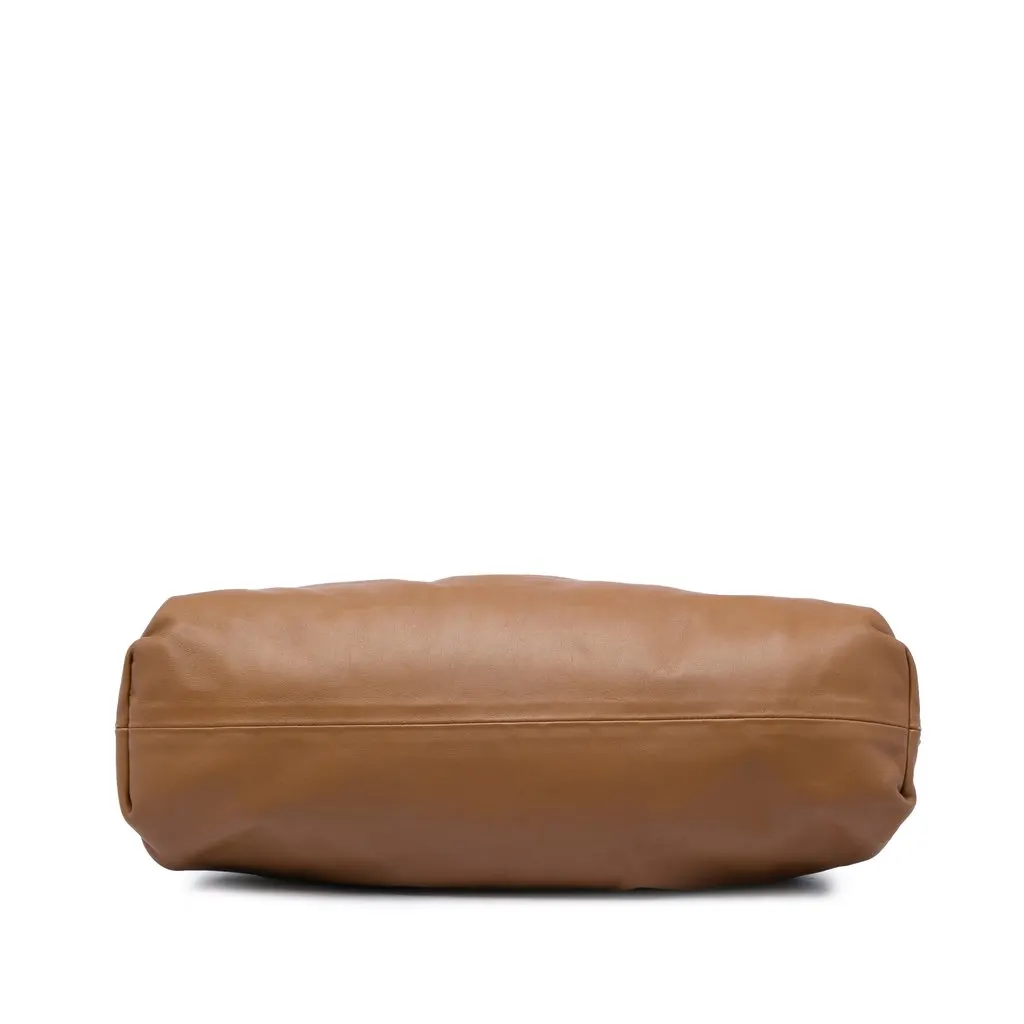 Bottega Veneta Lambskin The Pouch Brown Leather Very good - Inside View