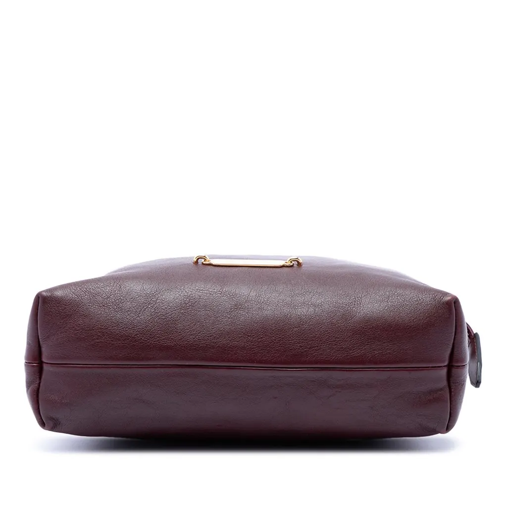 Burberry House Check Canvas and Calfskin Little Crush Crossbody Red Leather Very good - Inside View