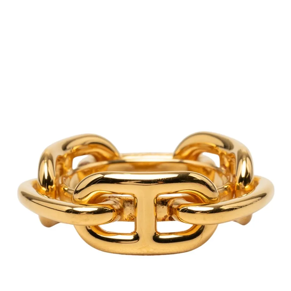 Hermès Gold Plated Regate Scarf Ring Gold Metal Very good - Front View