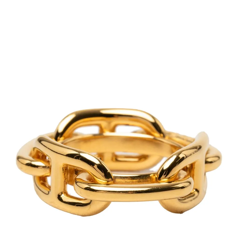 Hermès Gold Plated Regate Scarf Ring Gold Metal Very good - Back View