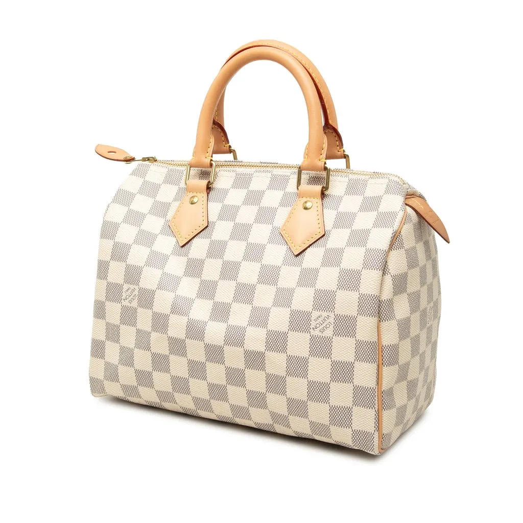 Louis Vuitton Damier Azur Speedy 25 White Very good - Back View