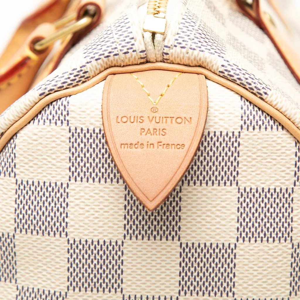 Louis Vuitton Damier Azur Speedy 25 White Very good - Box View