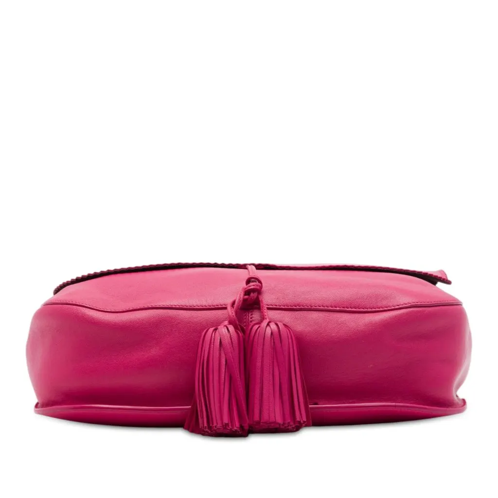 Loewe Nappa Anagram Tassel Crossbody Pink Leather Good - Inside View