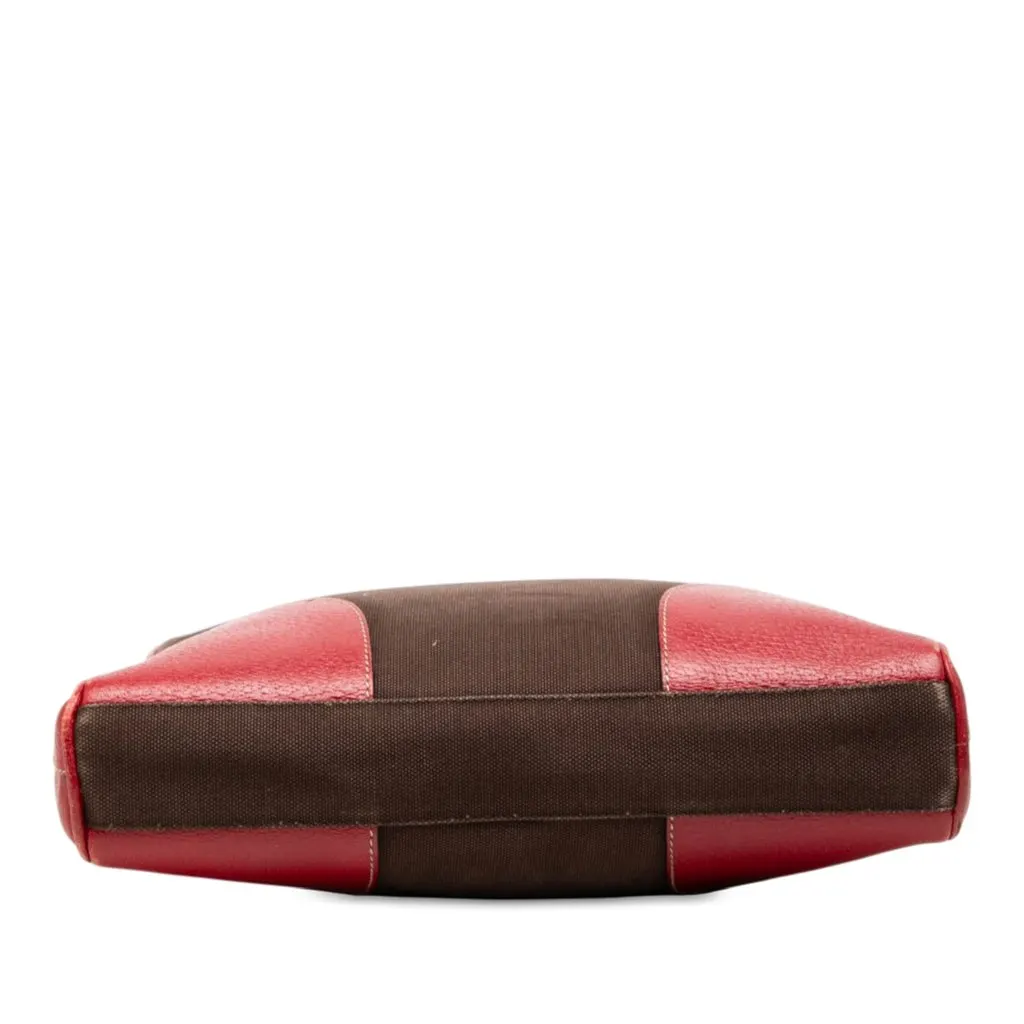 Prada Canvas Canapa Handbag Brown Canvas Good - Inside View