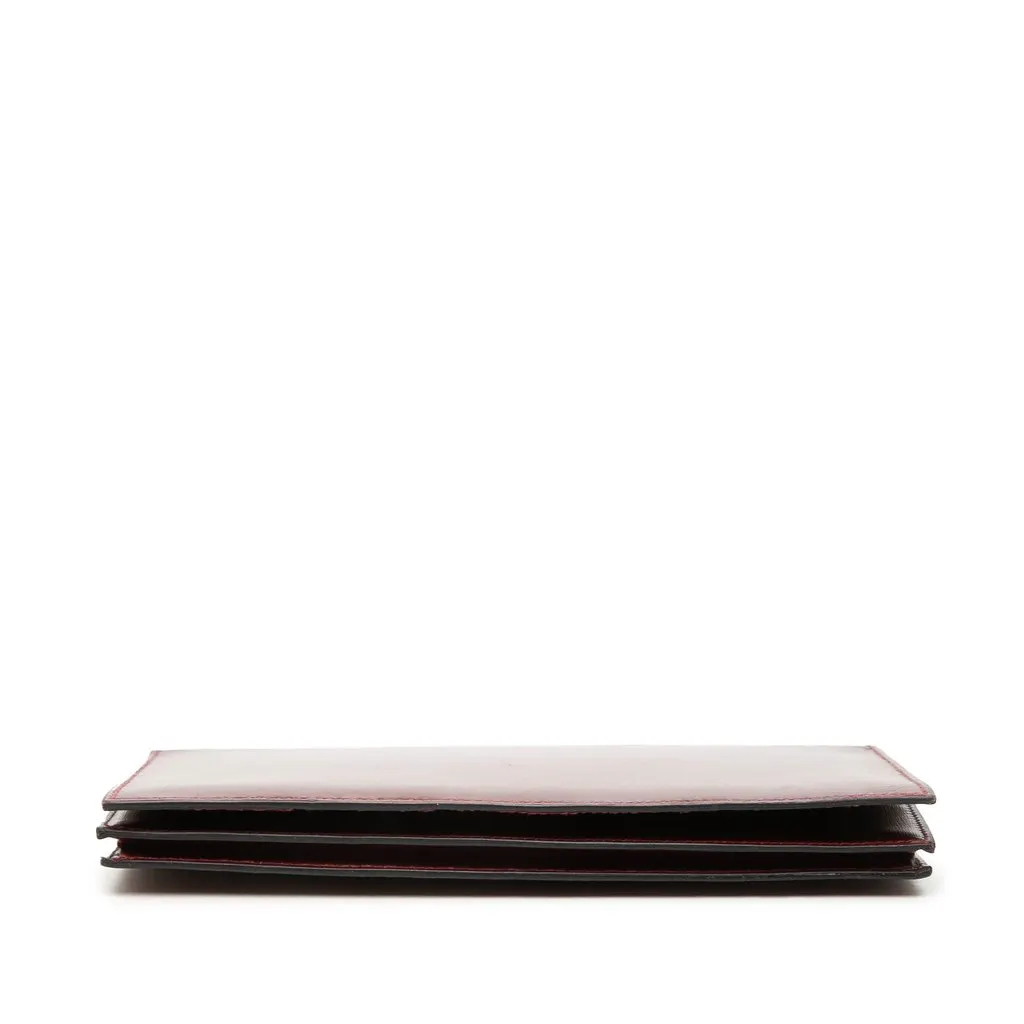 Hermès Box Calf Bifold Wallet Red Leather Very good - Inside View