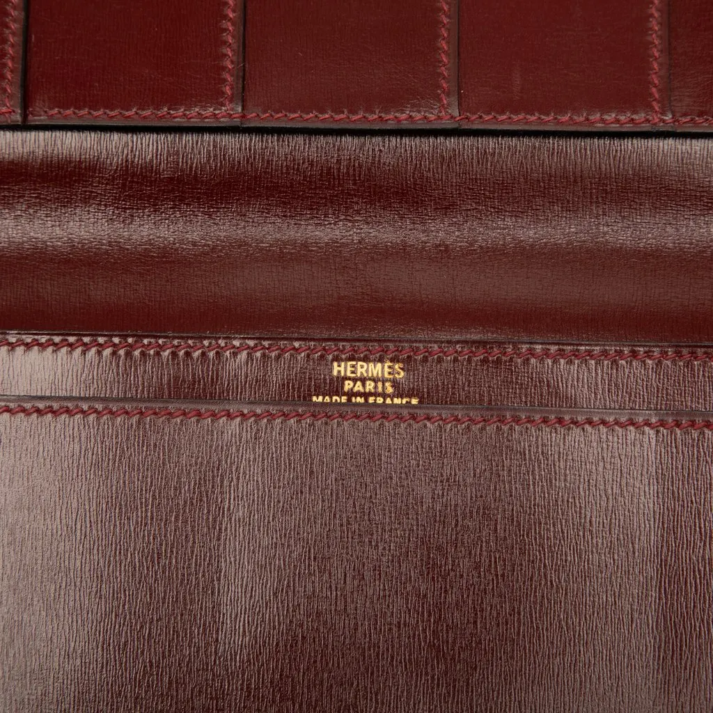 Hermès Box Calf Bifold Wallet Red Leather Very good - Box View