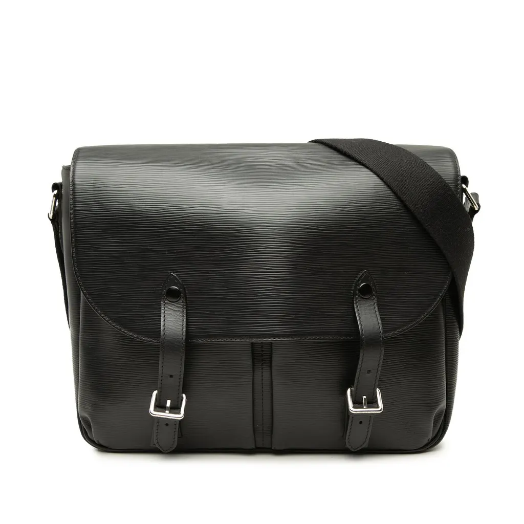 Louis Vuitton Epi Christopher Messenger Black Leather Very good - Front View