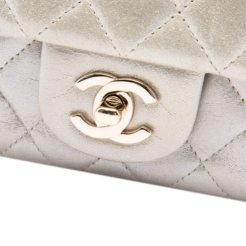 Chanel Mini Rectangular Classic Iridescent Lambskin Single Flap Gold Leather Very good - Box View