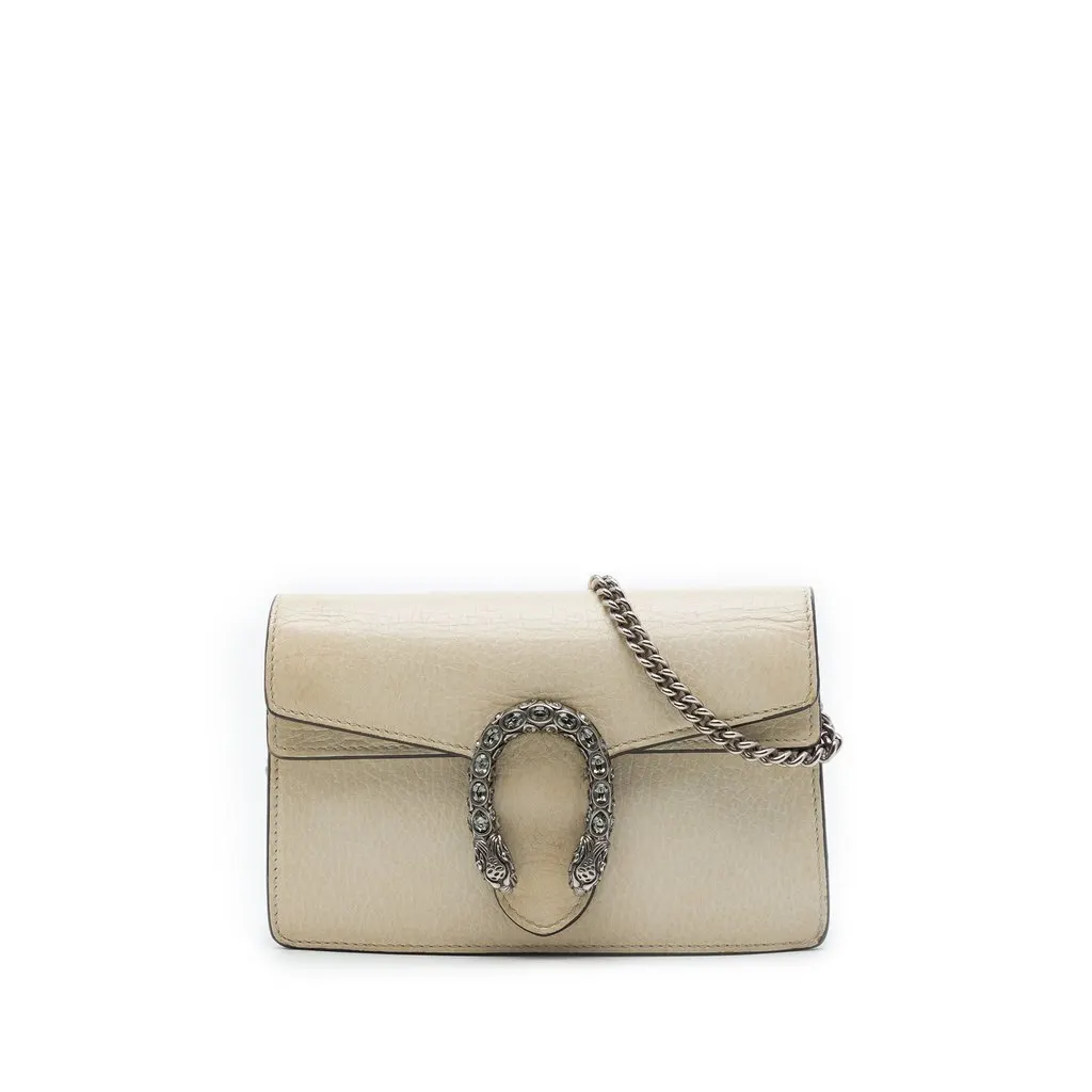Gucci Mini Calfskin Dionysus Crossbody Brown Leather Very good - Front View
