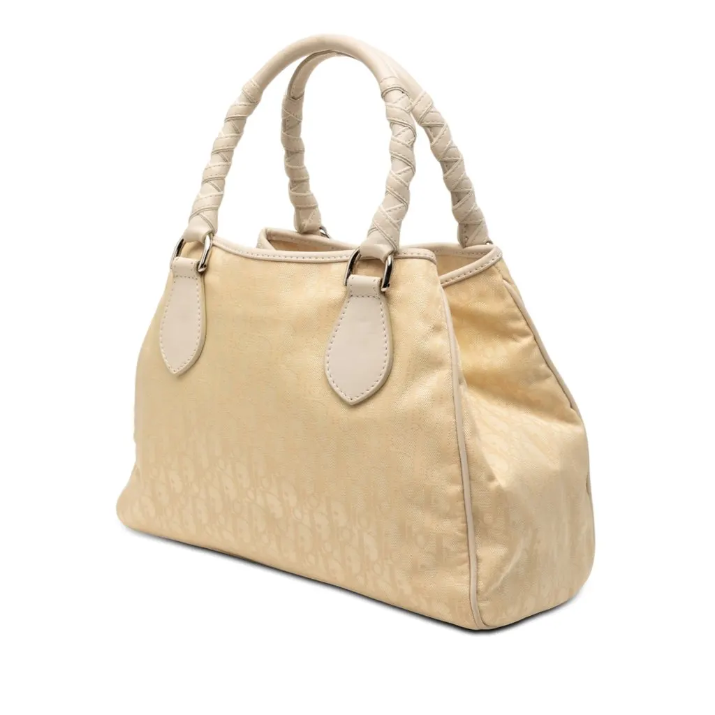 Dior Small Diorissimo Trotter Canvas Lovely Charm Tote Brown Very good - Back View