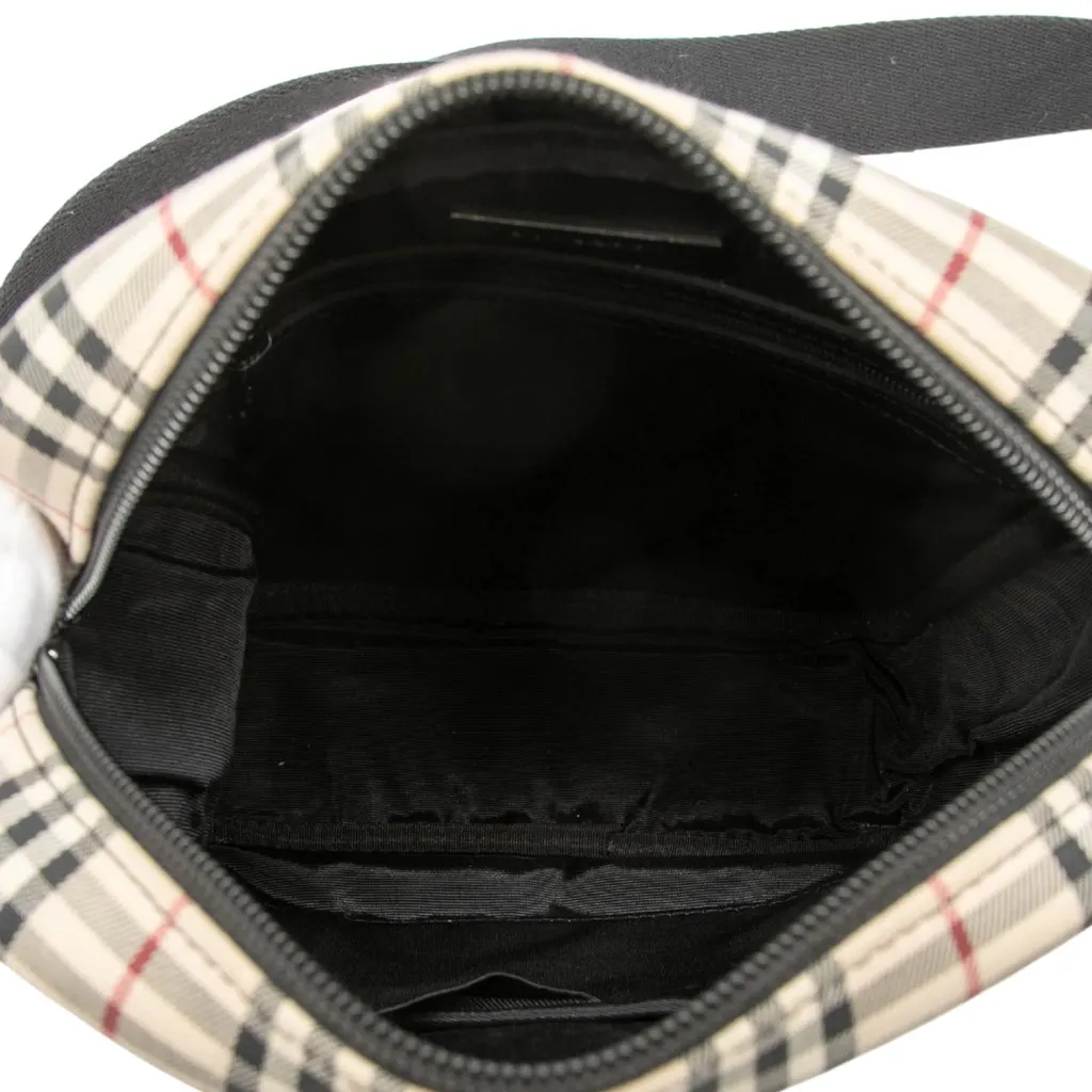 Burberry House Check Canvas Crossbody Beige Very good - Model View