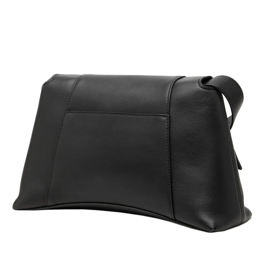 Balenciaga Small Calfskin Downtown Crossbody Black Leather Very good - Back View