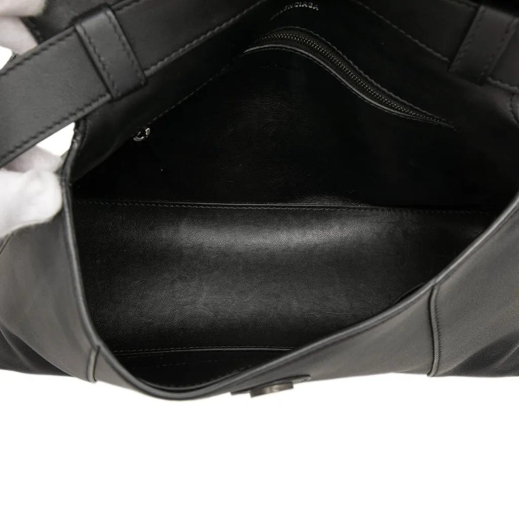 Balenciaga Small Calfskin Downtown Crossbody Black Leather Very good - Model View