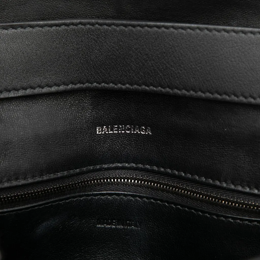 Balenciaga Small Calfskin Downtown Crossbody Black Leather Very good - Box View