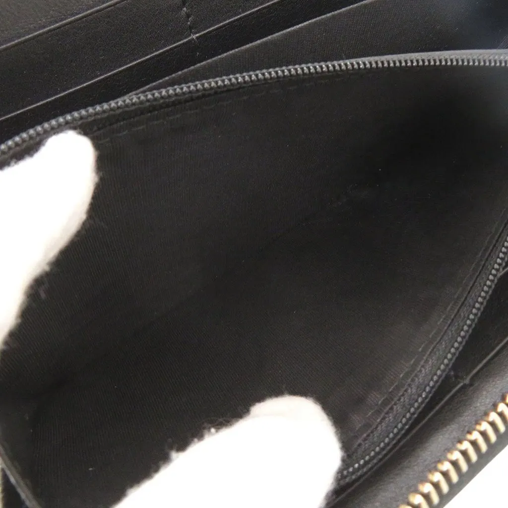 Gucci Microguccissima Zip Around Long Wallet Black Leather Very good - Model View