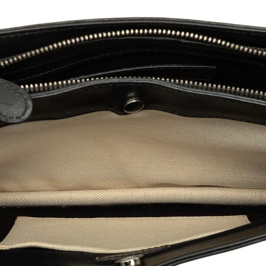 Balenciaga Canvas Navy Pochette Crossbody Brown Canvas Good - Model View
