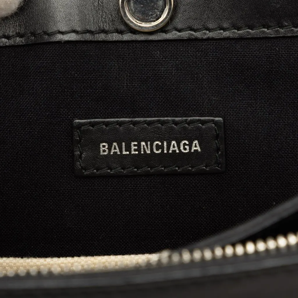 Balenciaga Canvas Navy Pochette Crossbody Brown Canvas Good - Box View