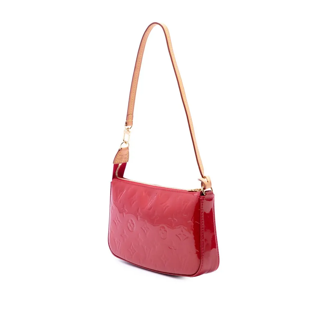 Louis Vuitton Monogram Vernis Pochette Accessoires Red Leather Very good - Back View