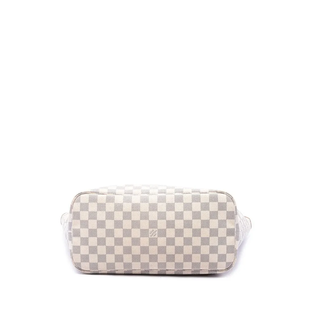 Louis Vuitton Damier Azur Neverfull MM White Canvas Very good - Inside View