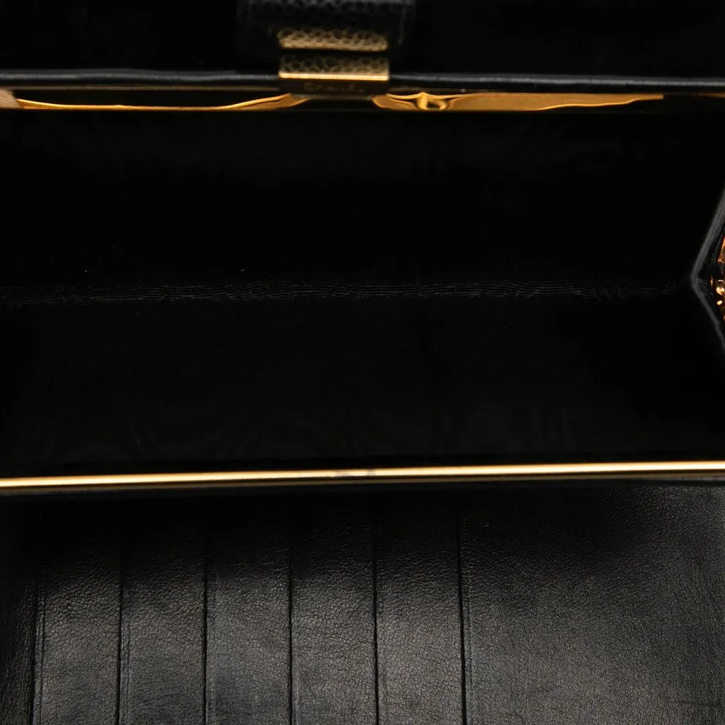 Chanel CC Caviar French Long Wallet Black Leather Very good - Model View