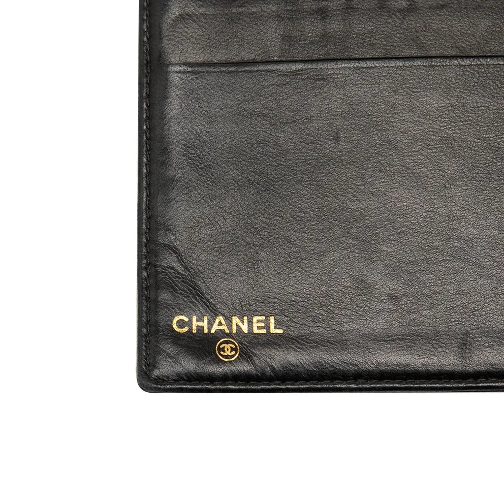 Chanel CC Caviar French Long Wallet Black Leather Very good - Box View