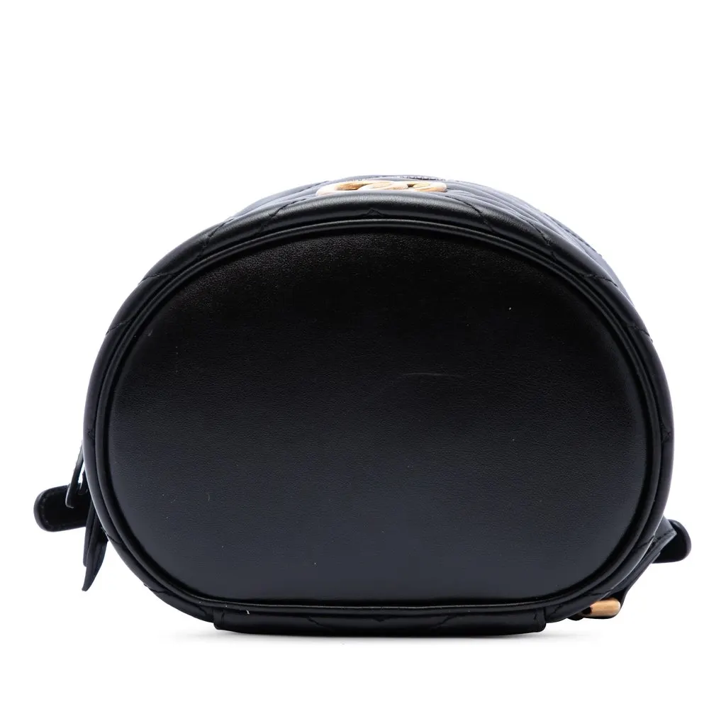 Gucci Mini GG Marmont Matelasse Calfskin Round Backpack Black Leather Very good - Inside View