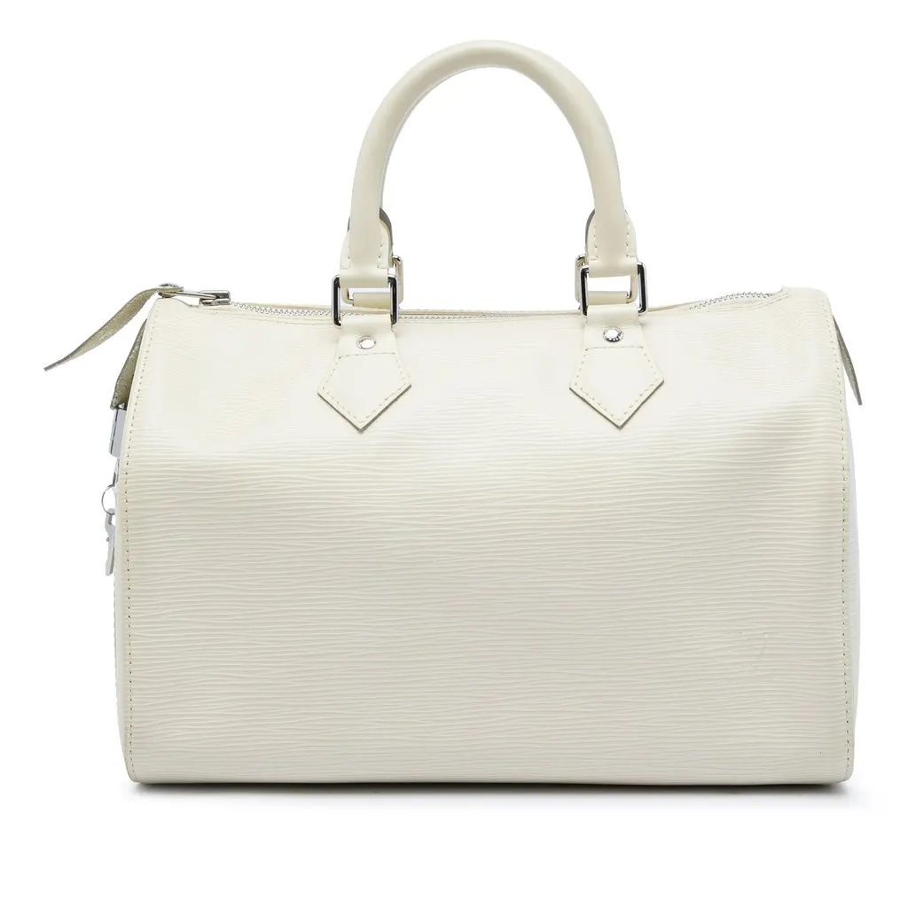 Louis Vuitton Epi Speedy 30 White Leather Very good - Front View