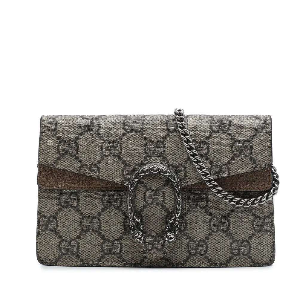 Gucci Mini GG Supreme Dionysus Crossbody Beige Very good - Front View