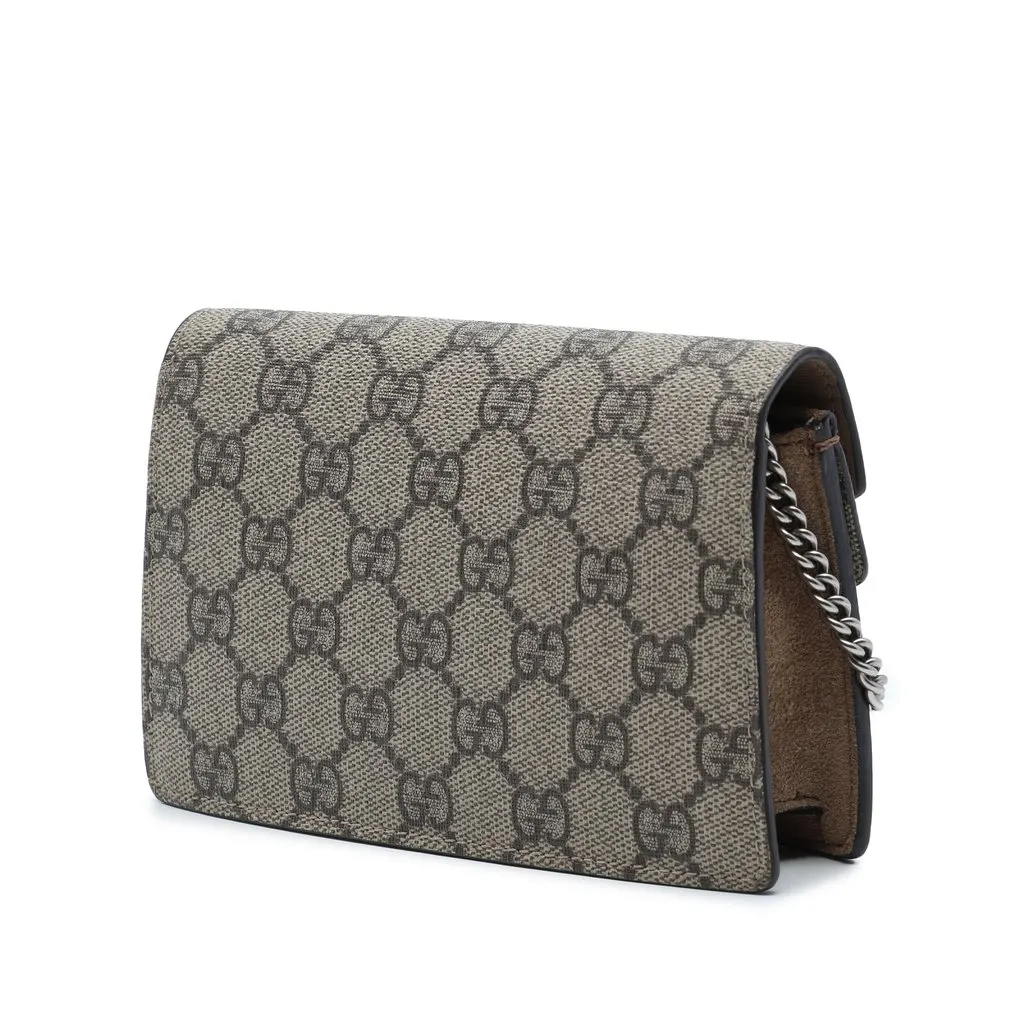 Gucci Mini GG Supreme Dionysus Crossbody Beige Very good - Back View