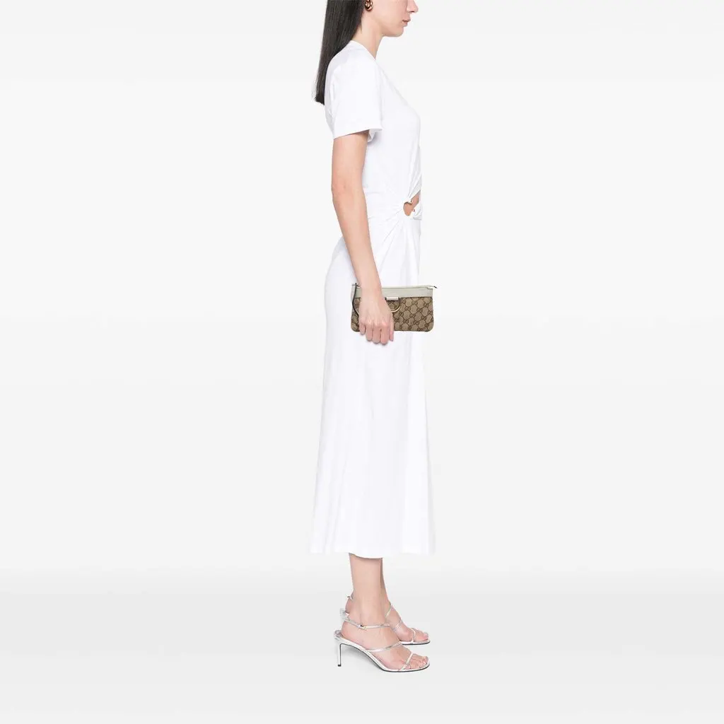 Gucci GG Canvas Abbey D Ring Wristlet Pouch Beige Very good - Box View