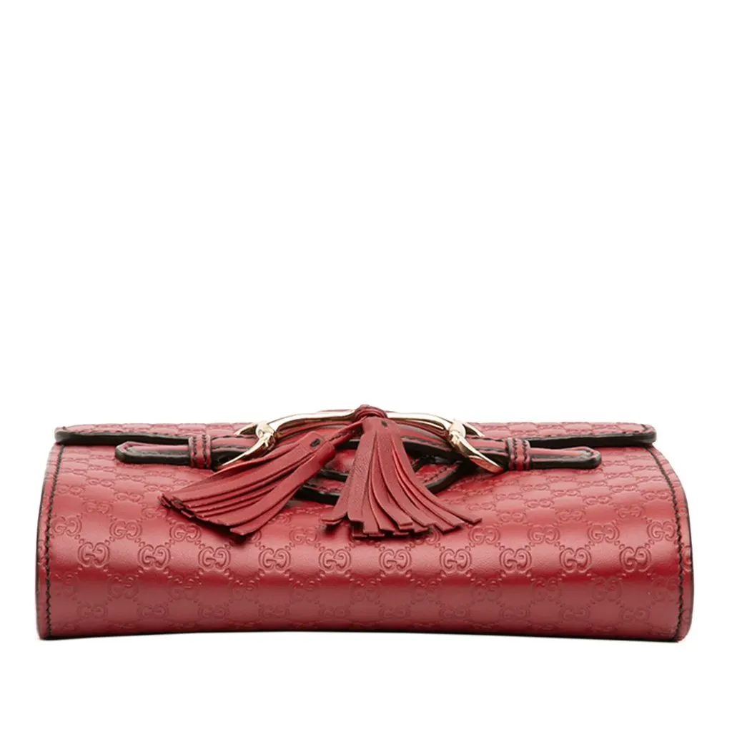 Gucci Mini Microguccissima Emily Crossbody Red Leather Very good - Inside View