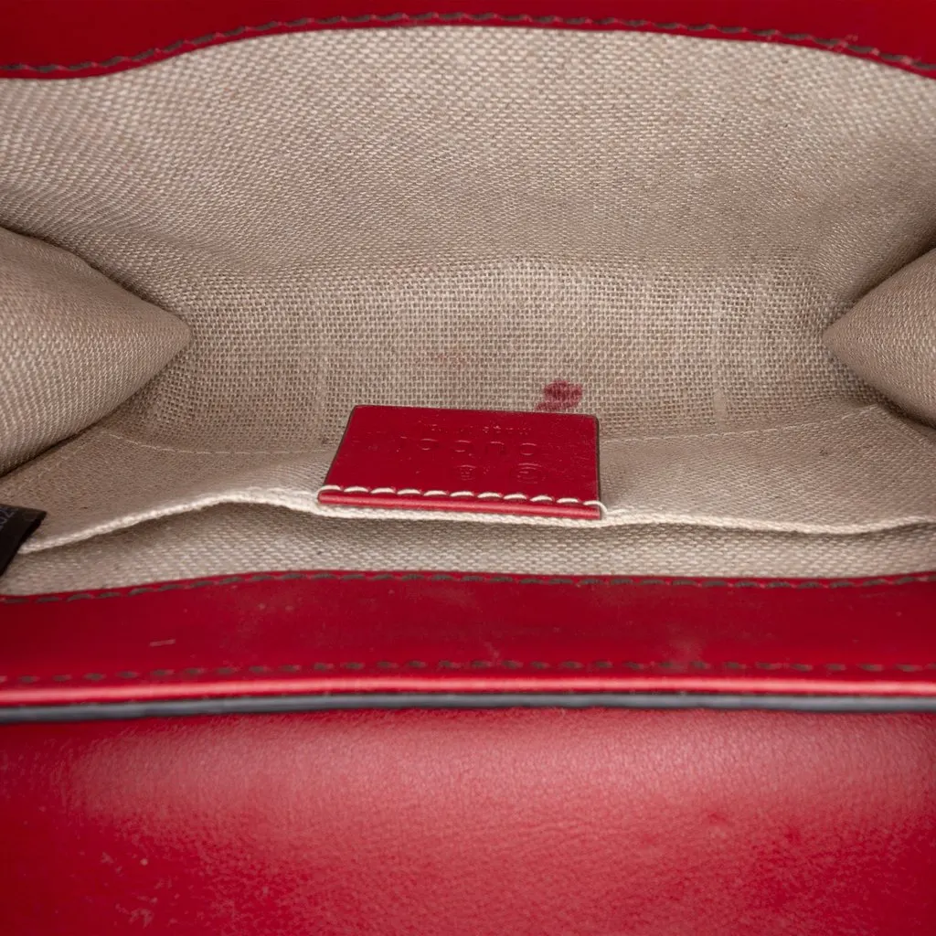 Gucci Mini Microguccissima Emily Crossbody Red Leather Very good - Model View
