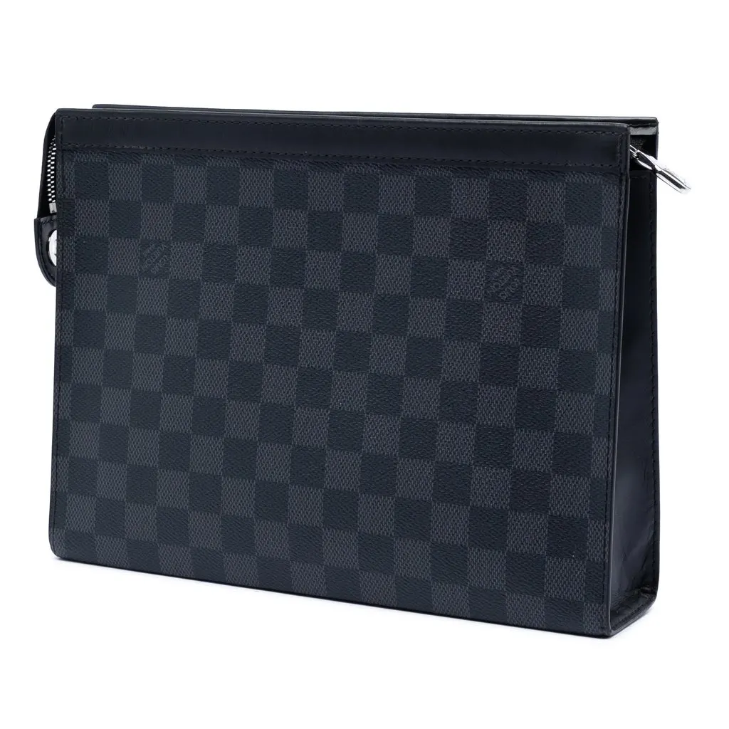 Louis Vuitton Damier Graphite Pochette Voyage MM Black Very good - Back View