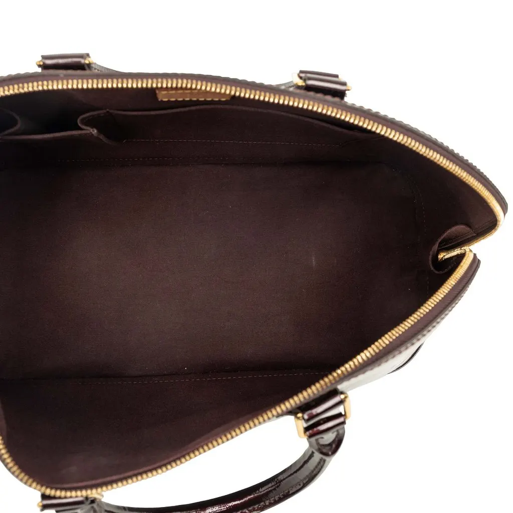Louis Vuitton Monogram Vernis Alma GM Purple Leather Good - Model View