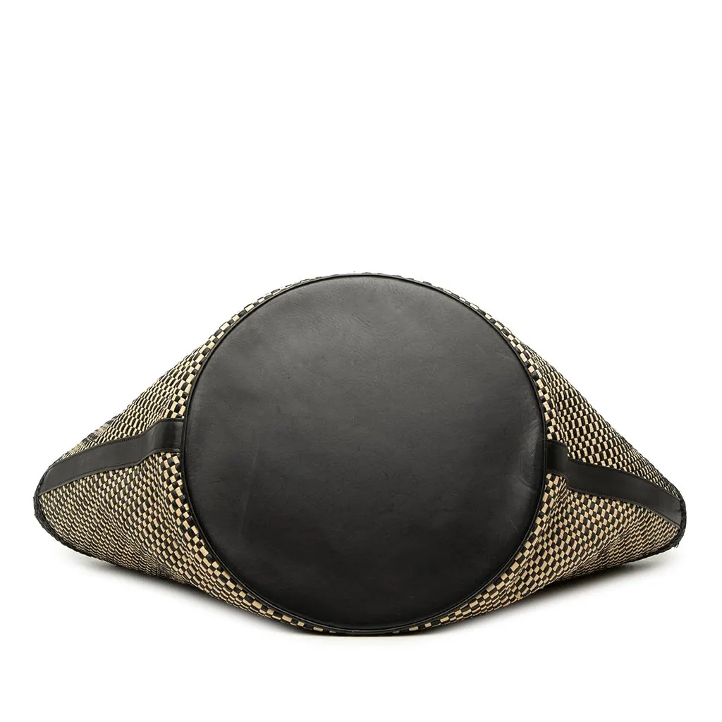 Saint Laurent Medium Raffia Panier Basket Shopper Tote Beige Very good - Inside View