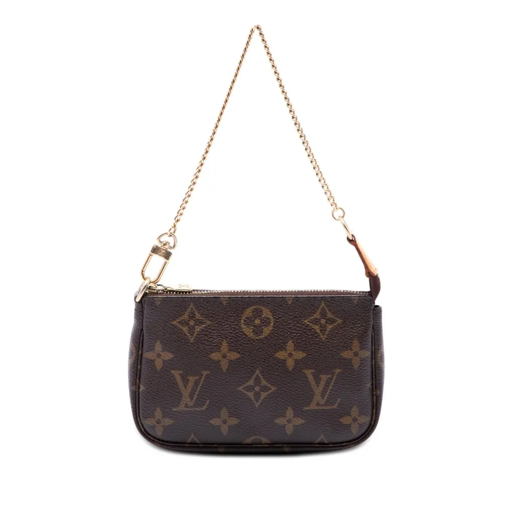 Louis Vuitton Monogram Mini Pochette Accessoires Brown Very good - Front View