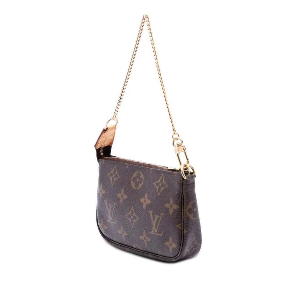 Louis Vuitton Monogram Mini Pochette Accessoires Brown Very good - Back View